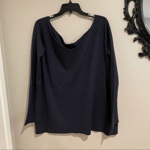 Donna Karen Navy Cashmere Blend Sweater- Large